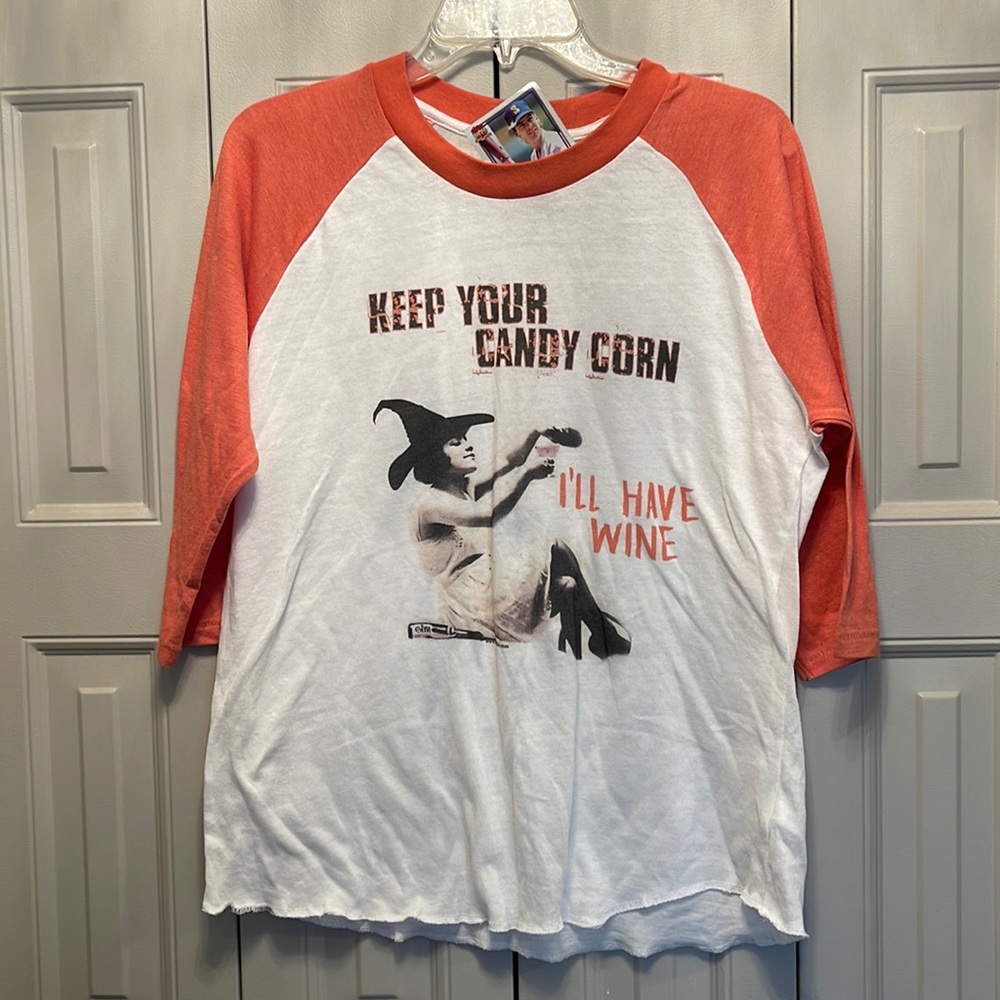 Halloween Witch Wine Baseball tee